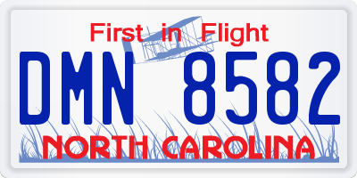 NC license plate DMN8582