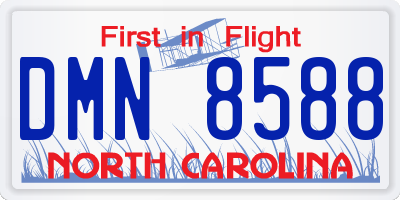 NC license plate DMN8588