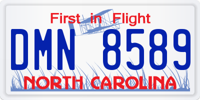 NC license plate DMN8589