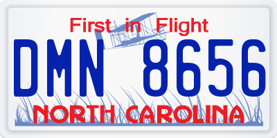 NC license plate DMN8656