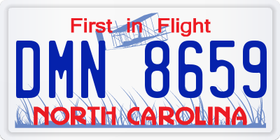 NC license plate DMN8659
