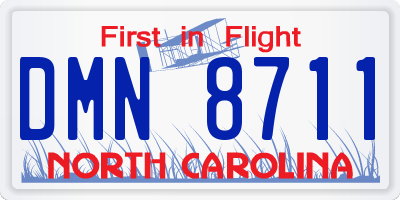 NC license plate DMN8711