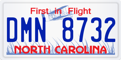 NC license plate DMN8732