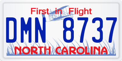 NC license plate DMN8737