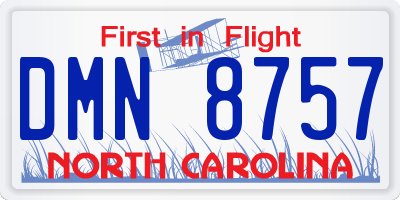 NC license plate DMN8757