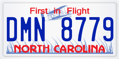 NC license plate DMN8779