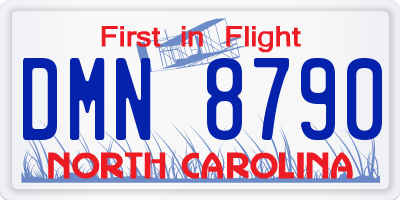 NC license plate DMN8790