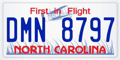 NC license plate DMN8797