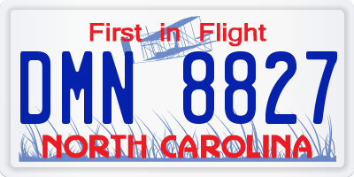NC license plate DMN8827