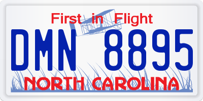 NC license plate DMN8895