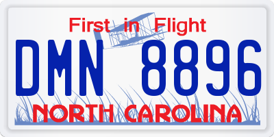 NC license plate DMN8896