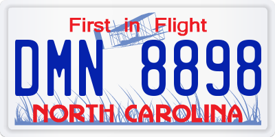 NC license plate DMN8898