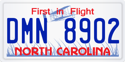 NC license plate DMN8902