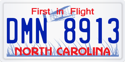NC license plate DMN8913