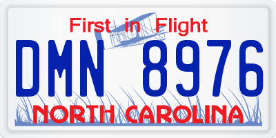 NC license plate DMN8976