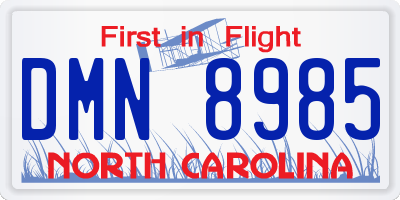 NC license plate DMN8985