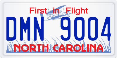 NC license plate DMN9004