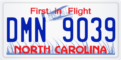 NC license plate DMN9039