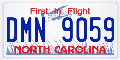 NC license plate DMN9059