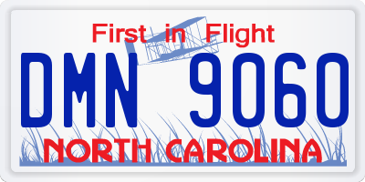 NC license plate DMN9060