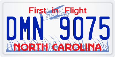 NC license plate DMN9075