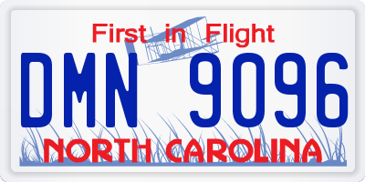 NC license plate DMN9096