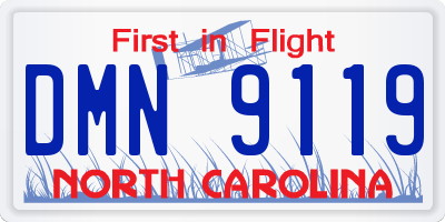 NC license plate DMN9119