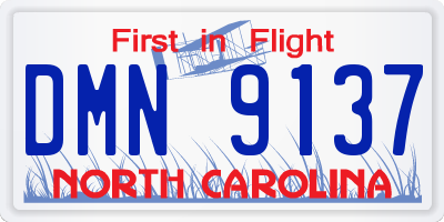NC license plate DMN9137