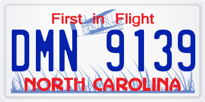 NC license plate DMN9139