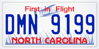 NC license plate DMN9199