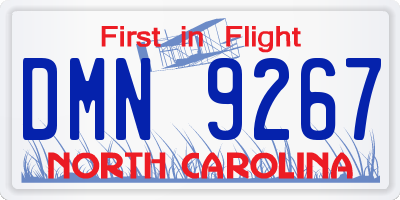 NC license plate DMN9267