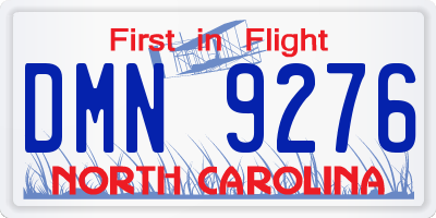 NC license plate DMN9276