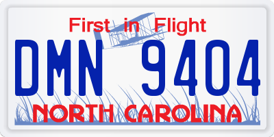 NC license plate DMN9404