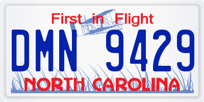 NC license plate DMN9429