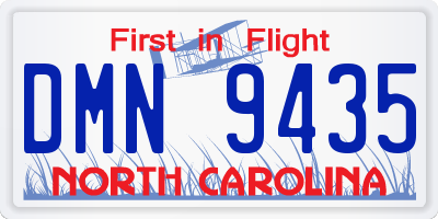 NC license plate DMN9435
