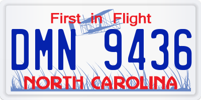 NC license plate DMN9436