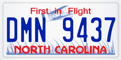 NC license plate DMN9437