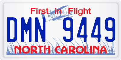 NC license plate DMN9449