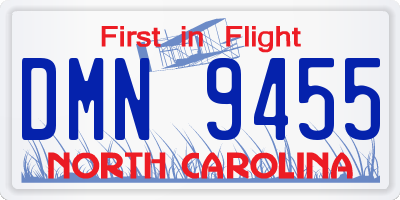 NC license plate DMN9455