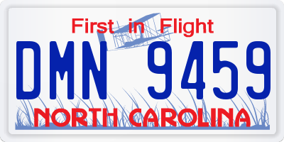 NC license plate DMN9459