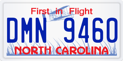 NC license plate DMN9460