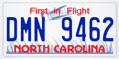 NC license plate DMN9462