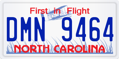 NC license plate DMN9464