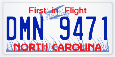 NC license plate DMN9471