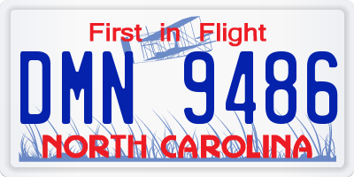 NC license plate DMN9486
