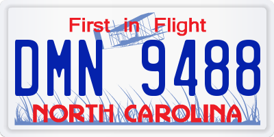 NC license plate DMN9488