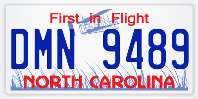 NC license plate DMN9489