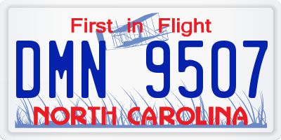 NC license plate DMN9507