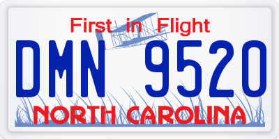 NC license plate DMN9520