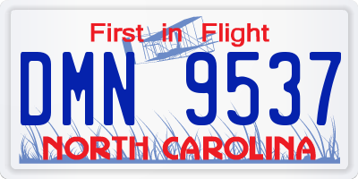 NC license plate DMN9537